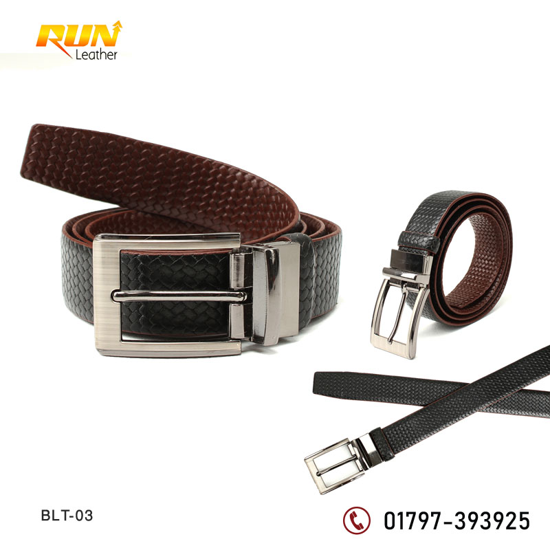 (2 in 1) 100% Genuin Leather   Mens Belt (Code BLT-03)