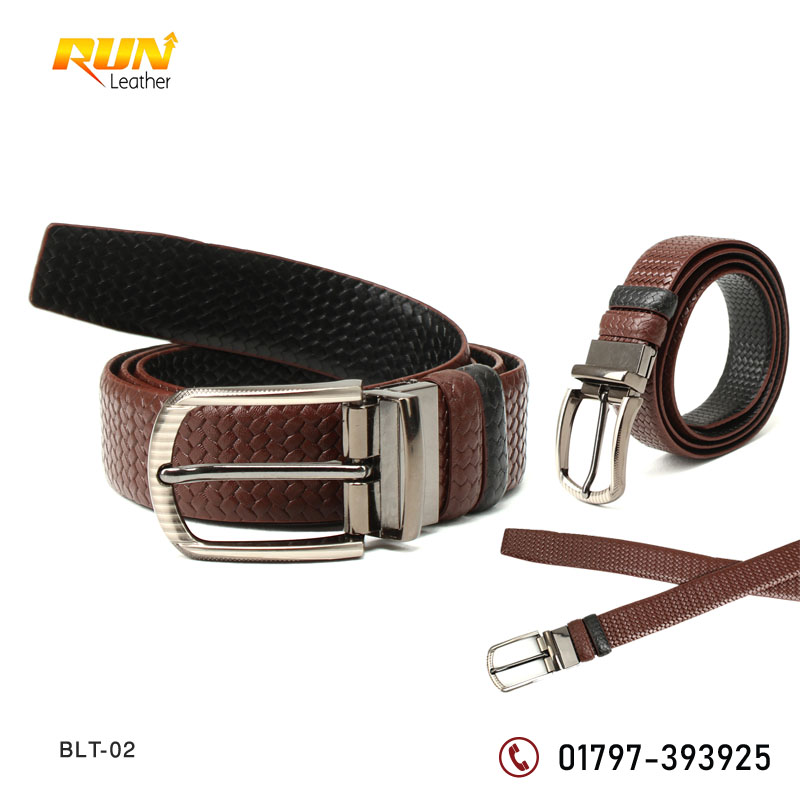 (2 in 1) 100% Genuin Leather   Mens Belt (Code BLT-02)
