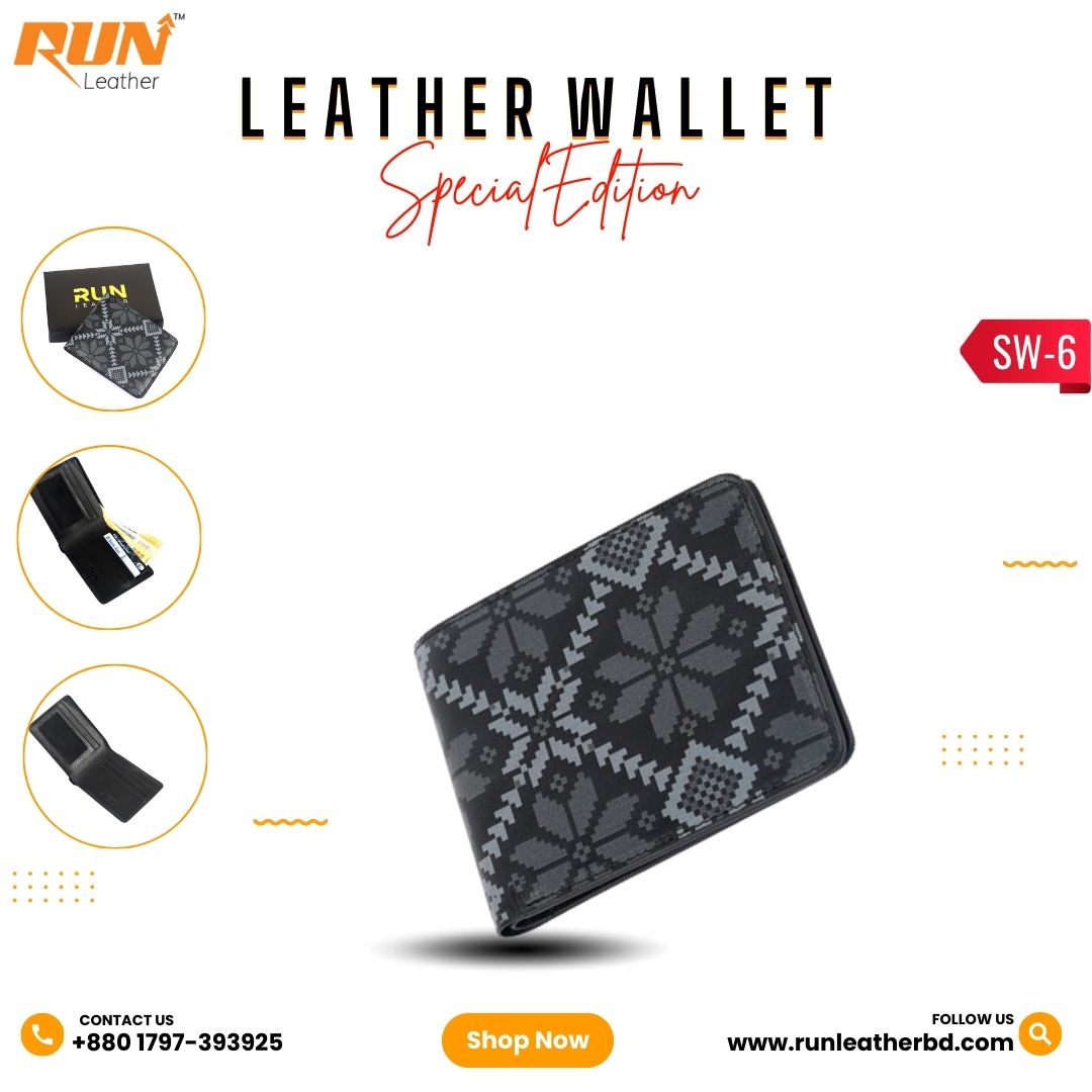 Premium Quality Original Leather Classic  Wallet (Code: SW-06)
