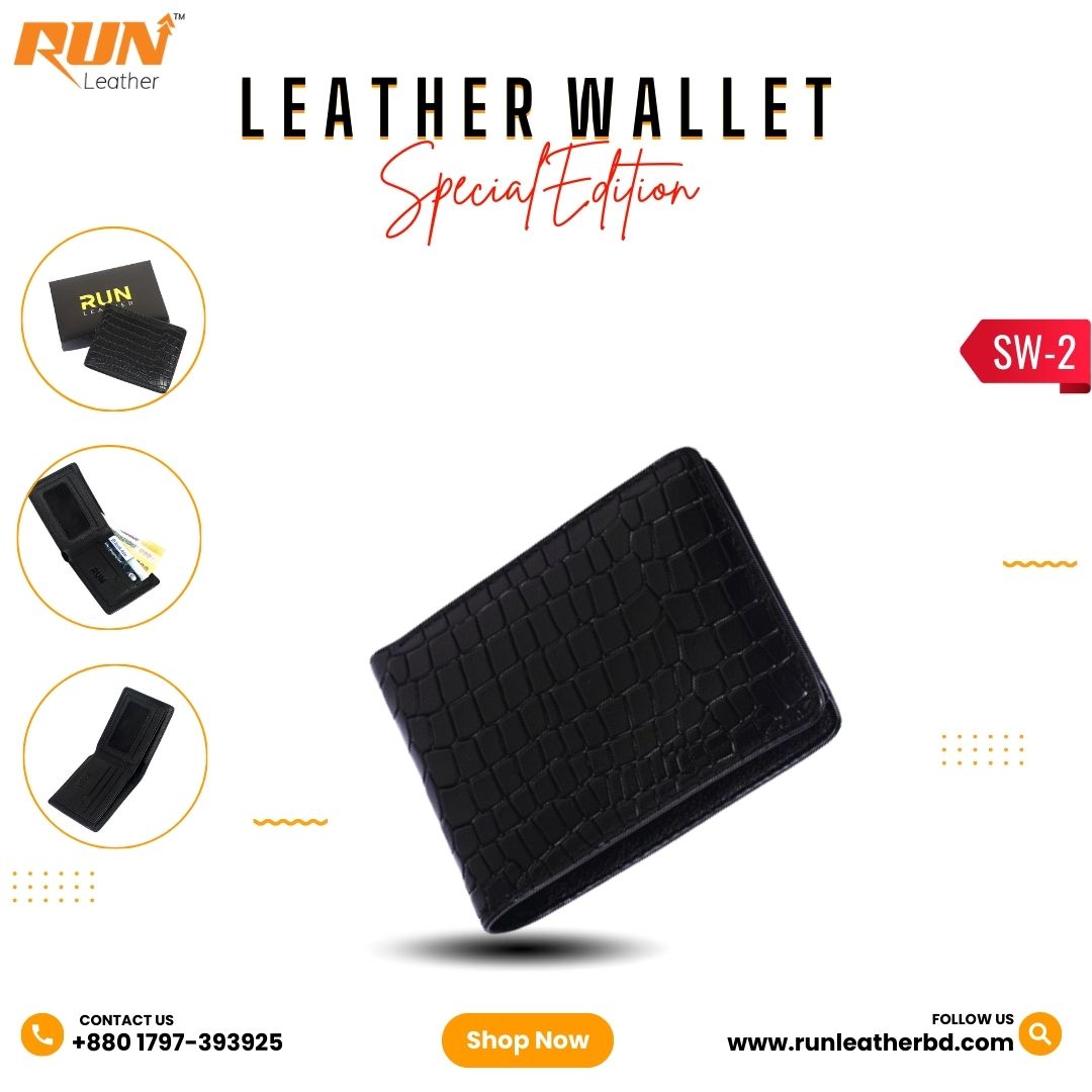 Premium Quality Original Leather Long Wallet (Code: SW-02)