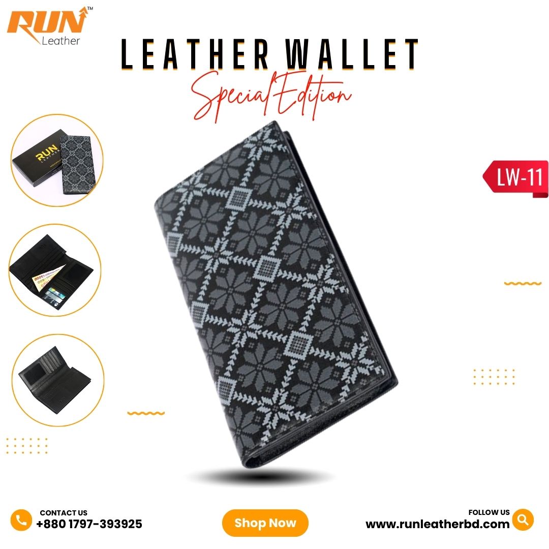 Premium Quality Original Leather Long Wallet (Code: LW-11)