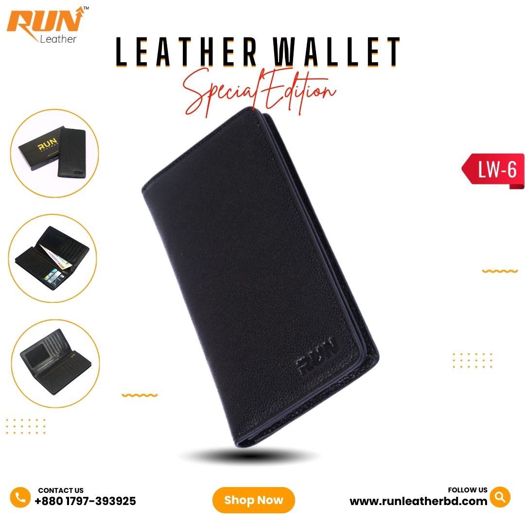 Premium Quality Original Leather Long Wallet (Code: LW-06)