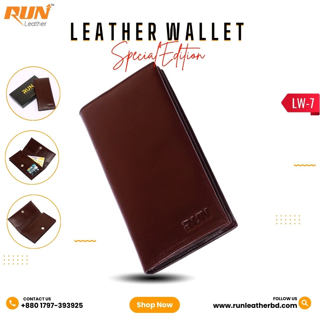 Premium Quality Original Leather Long Wallet (Code: LW-07)