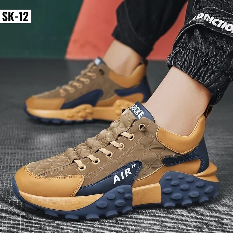 Run AirFlex Non-Slip Imported Sneakers for Men – Premium Casual Sports Shoe  (Brown SK-12)