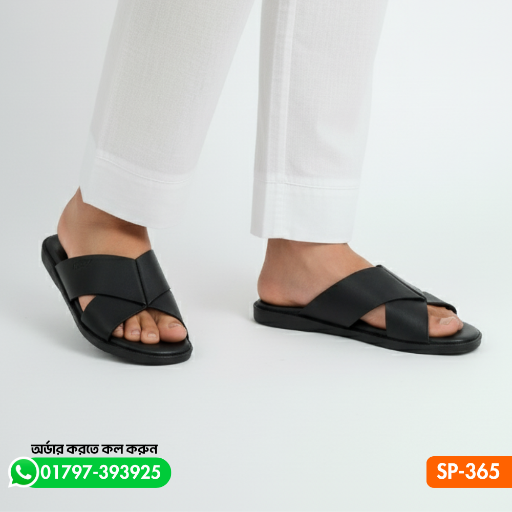 Super Soft Cross Belt Sandals Black SP-365