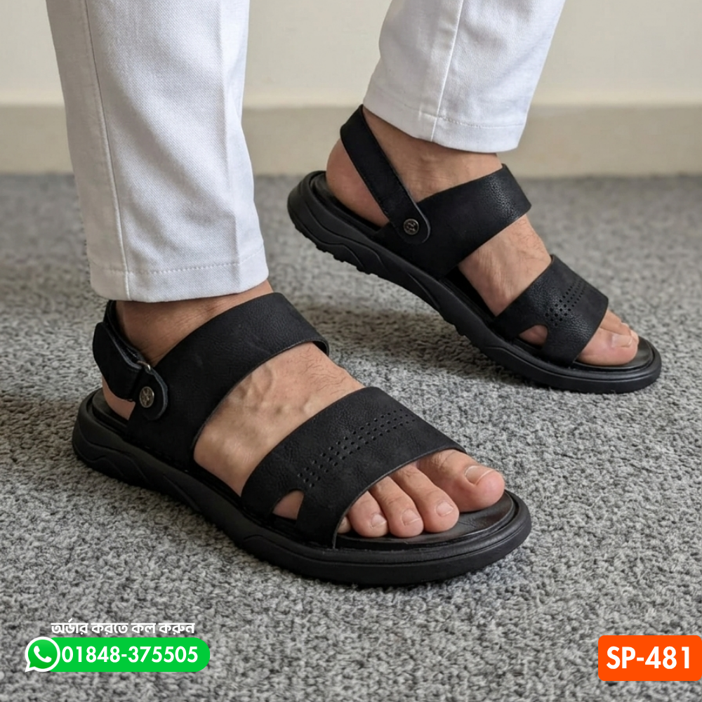 Run Leather Men’s Genuine Leather Casual Sandal – Brown SP-481